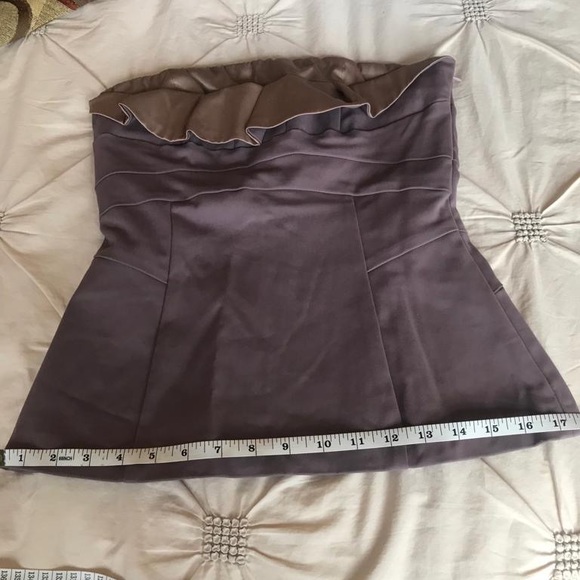 Compagnia Italiana strapless bustier/corset in lilac and beige color. NWT sz 4 - Picture 5 of 13